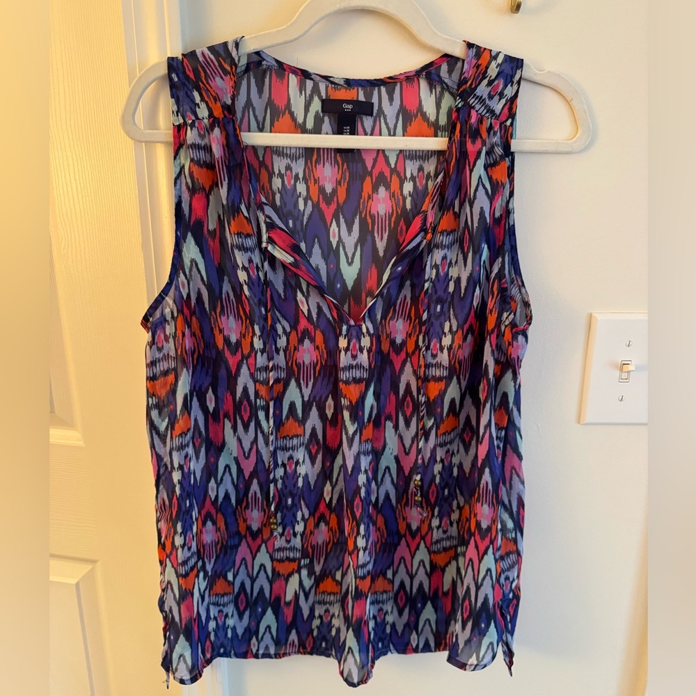 Gap sheer ikat tank top